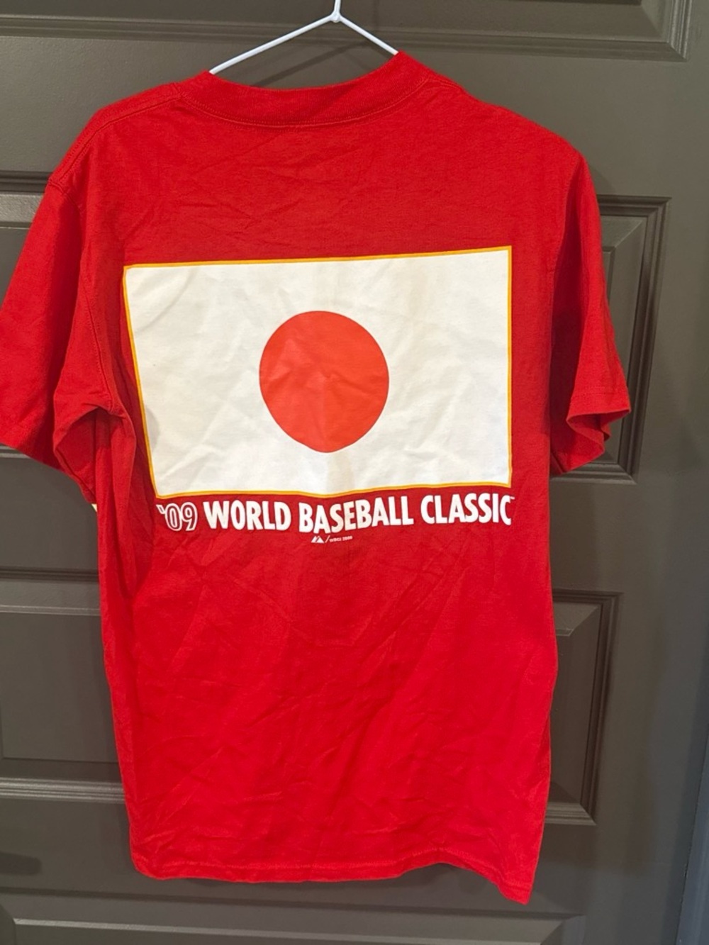 Rare Majestic Athletic 2009 World Baseball Classic Japan Flag T-Shirt Men's S